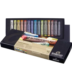 Suchý pastel REMBRANDT - sada 15 pastelov, základné odtiene