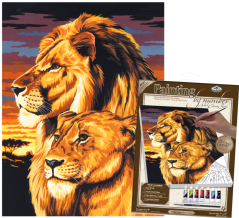 R&L Slikanje po brojevima na platnu – Lion & Lioness