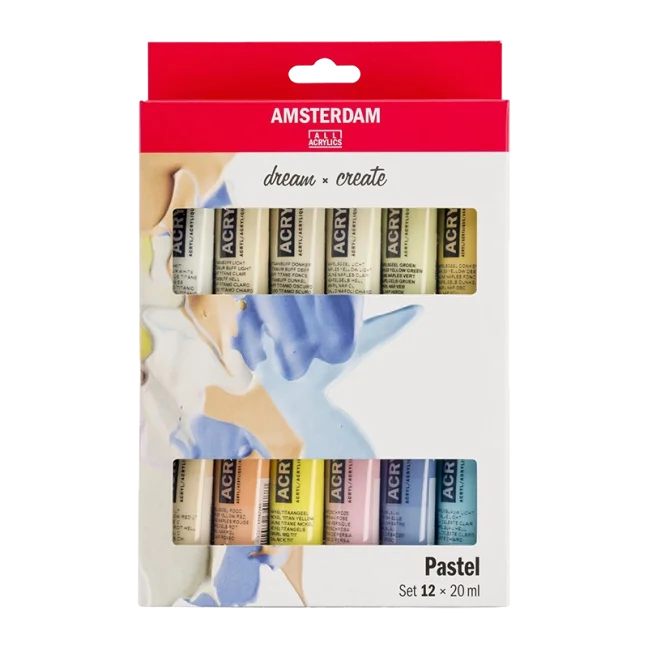 Amsterdam akril festékek - 12 x 20 ml készlet - Pastels