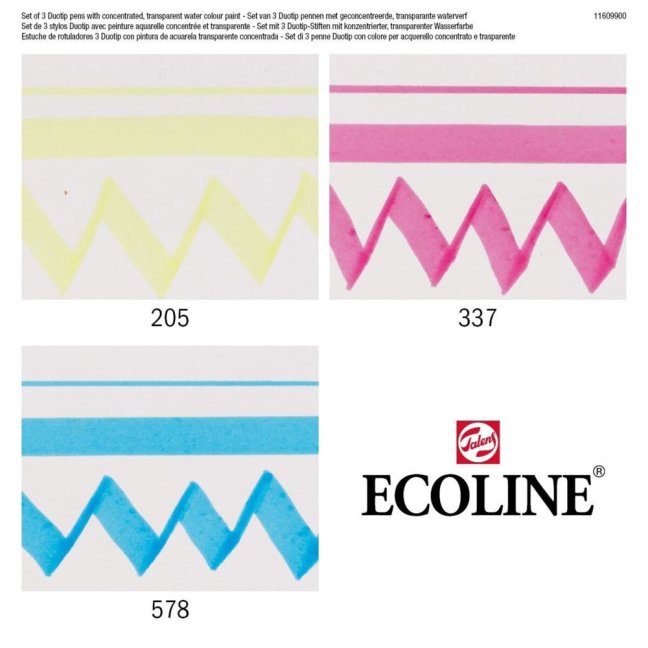 Ecoline Duotip pennarelli Set Primario | 3 colori