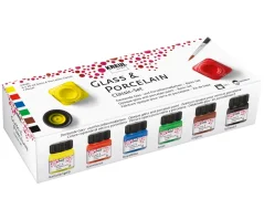 KREUL sada farieb na sklo a porcelán CLASSIC - 6 x 20 ml
