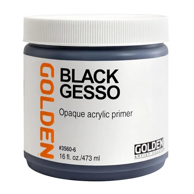 GOLDEN Fekete Gesso - 473 ml