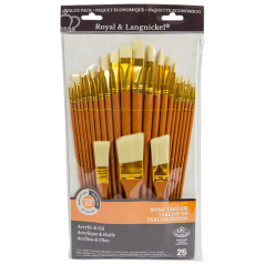 Výhodná umelecká sada štetcov Royal Langnickel - Bone - 25 ks set