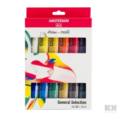 Amsterdam akril festékek - 12 x 20 ml készlet