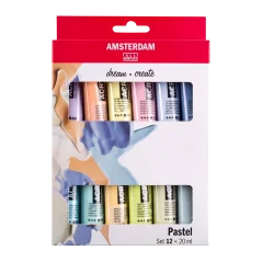 Amsterdam set akrilnih boja 12 × 20 ml – Pastel 2