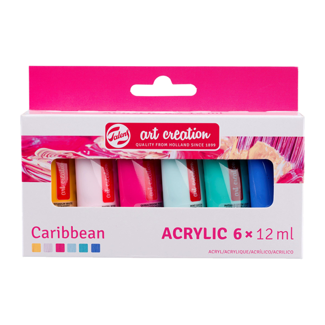 Art Creation Set akrilnih barv 6 x 12 ml - Karibi