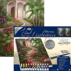 Pittura su tela con motivo - Giardino tropicale