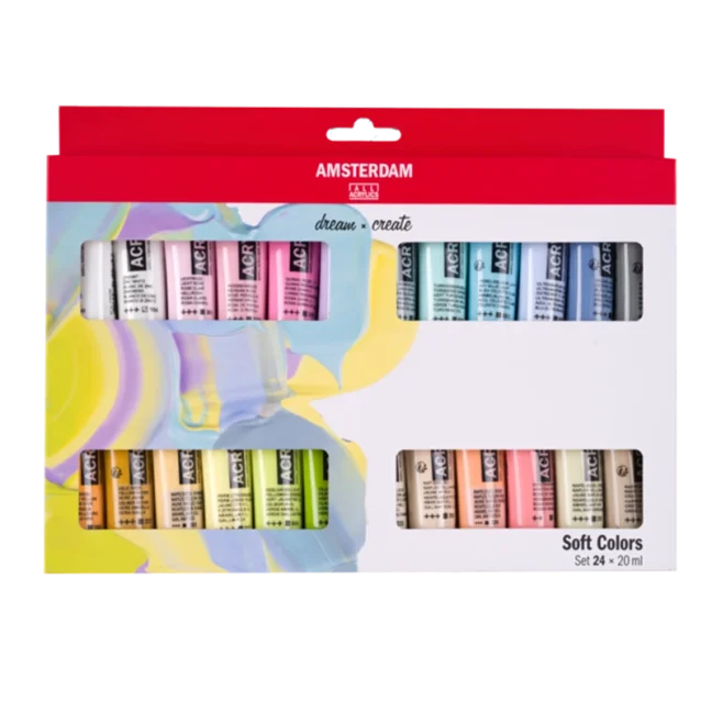 Amsterdam akrilfestékek - 24 x 20 ml - SOFT COLORS készlet