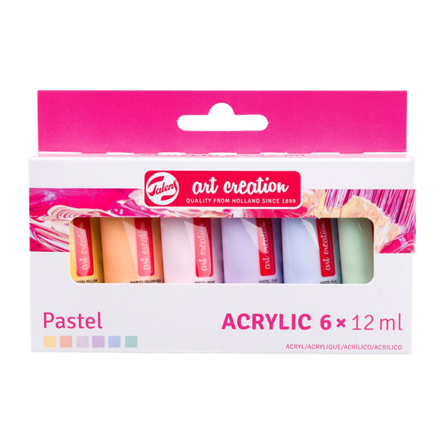 Art Creation Set akrilnih barv 6 x 12 ml - Pastel