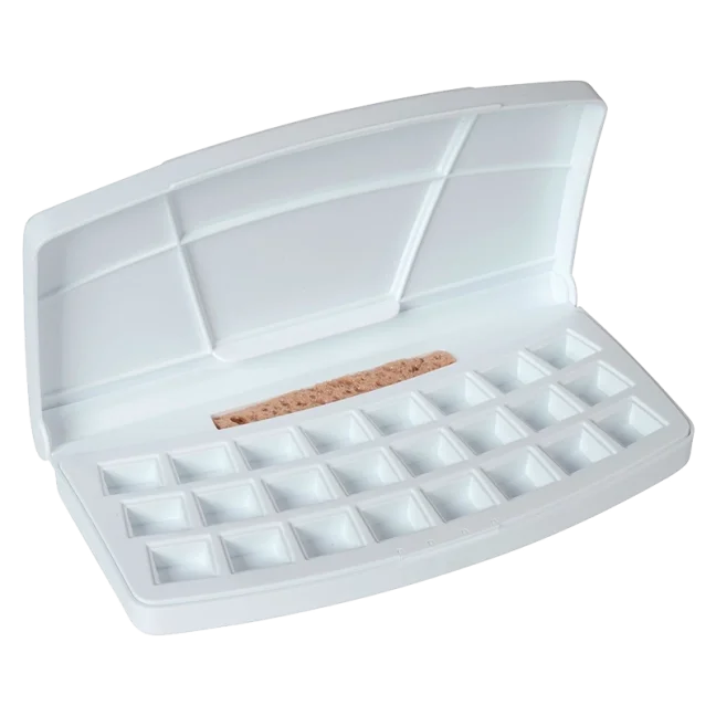 Scatola in plastica Van Gogh per acquerelli 24 mezzi godet + spugna