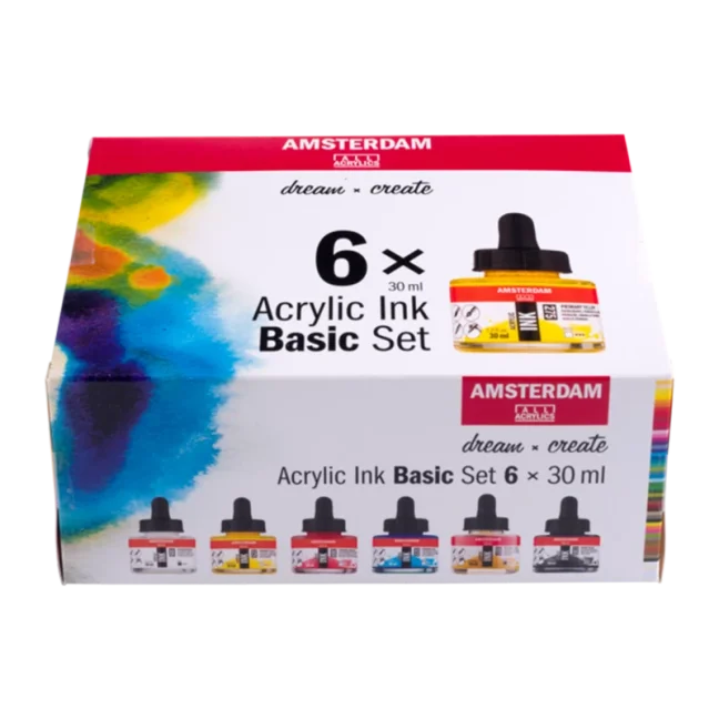 Amsterdam Basic akril tintakészlet 6 x 30 ml