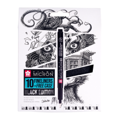 Sakura Pigma Micron Black Edition set od 10 kom + torbica gratis