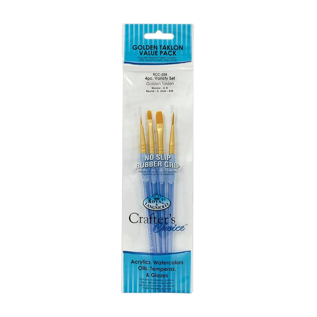 Set di pennelli sintetici Royal & Langnickel - 4 pezzi