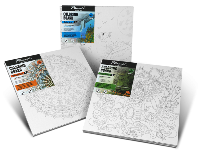 PHOENIX Set di pittura per numero 4 pezzi - scegli la serie