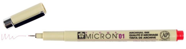 Penna tecnica SAKURA Pigma Micron® Red - scegli la dimensione della punta