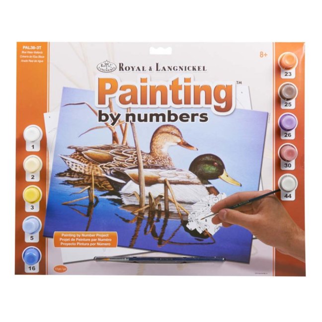 R&L Pittura con i numeri – Blue water mallards