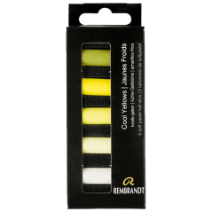 Suhe pastele REMBRANDT - Cool Yellows - set od 5 napola pastela