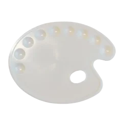 Tavolozza ovale in plastica Leniar - 29 x 22 cm