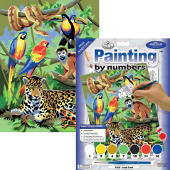 Számozott kifestő A4 formátumban - Dzsungel