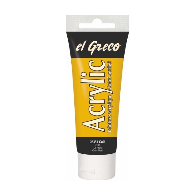 KREUL Colore acrilico El Greco 75 ml - KREUL colore acrilico El Greco 75 ml – scegli la tonalità: 28351 – Gold