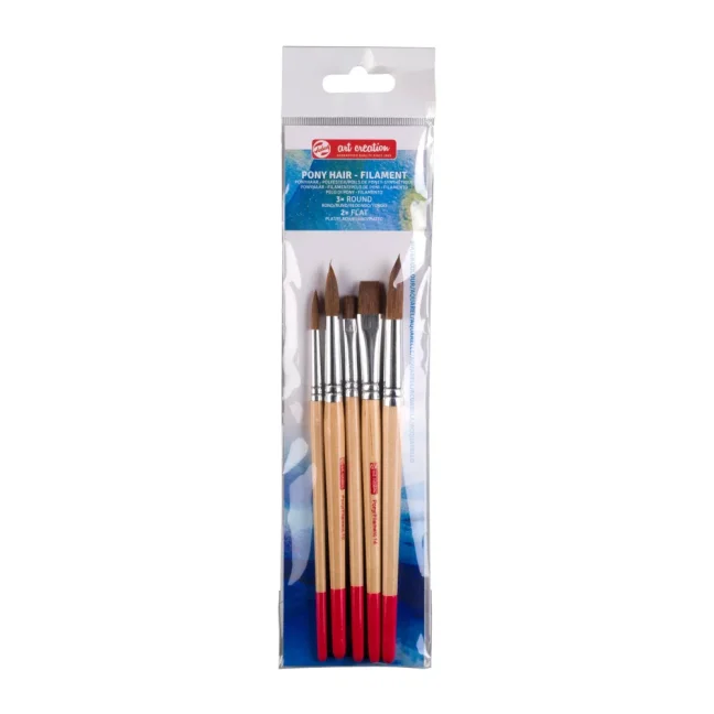 Pennelli per pittura ad acquerello ArtCreation - set da 5 pezzi