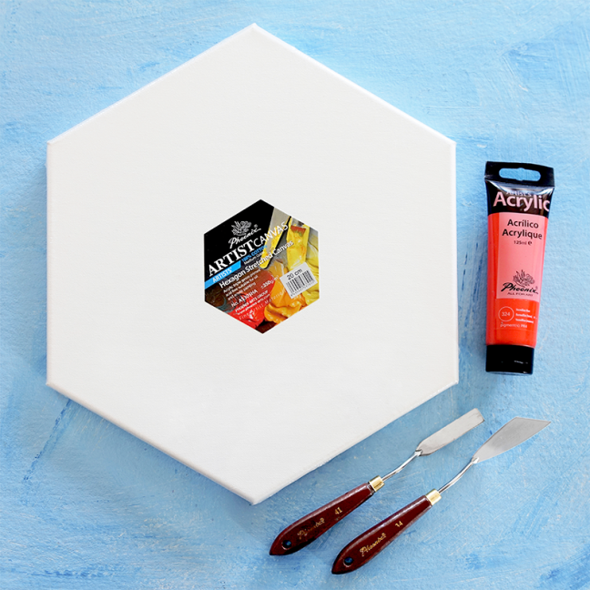 PHOENIX platno na okvirju - Šestkotnik 20 cm