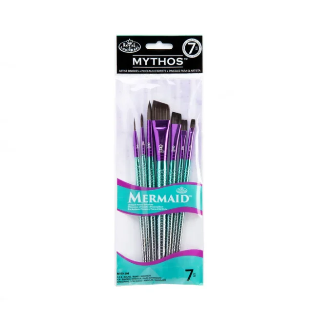 R&L Set di pennelli per olio/acrilico/acquerello MYTHOS – 7 pz