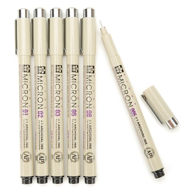 Sakura Pigma Micron set di penne tecniche 6 pezzi