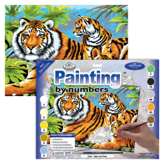 Pittura per numeri formato A3 - Tigri