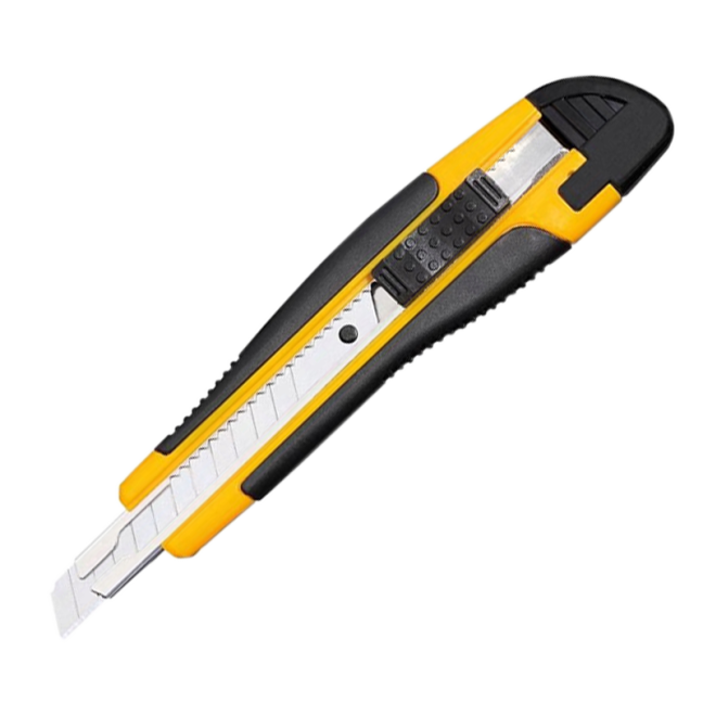 Leniar PROFI taglierino 9 mm + 2 lame di ricambio