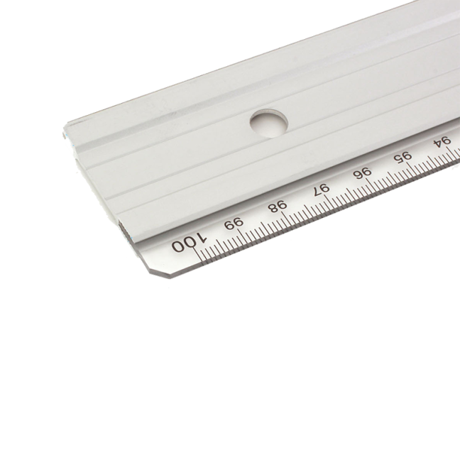 Righello lineare in alluminio con profilo a T e scala in plastica