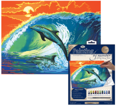 R&L Slikanje po brojevima na platnu – Dolphins & Surf