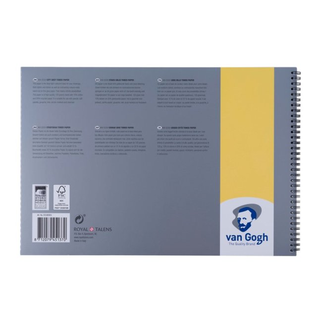 Van Gogh színezett papír - Urban szürke - A3, 120g, 30 lap
