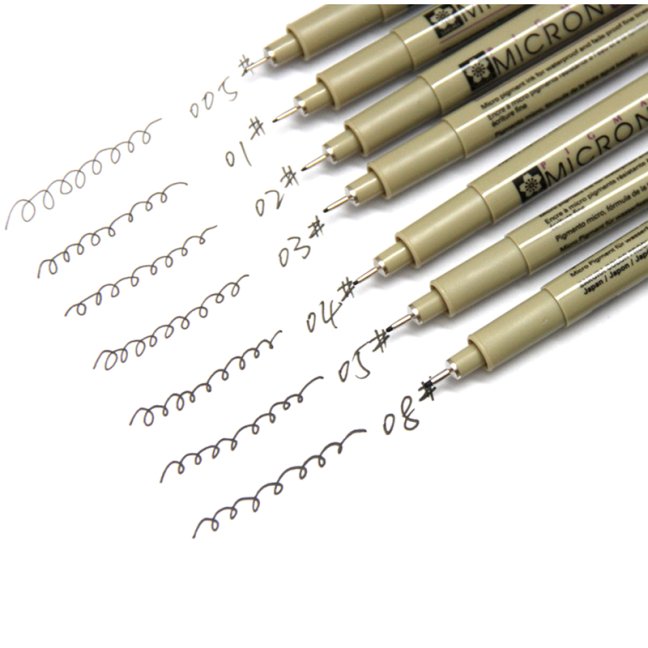 Technické pero SAKURA Pigma Micron® Blue - vyber veľkosť hrotu