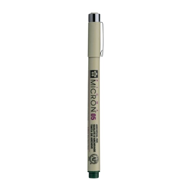Penna tecnica SAKURA Pigma Micron® Hunter Green - scegli la dimensione della punta