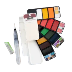 Cestovní akvarelové barvy Royal Langnickel FlipKit - 19 ks