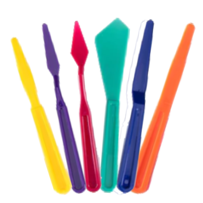 Spatole artistiche colorate in plastica Royal & Langnickel - set 6 pezzi
