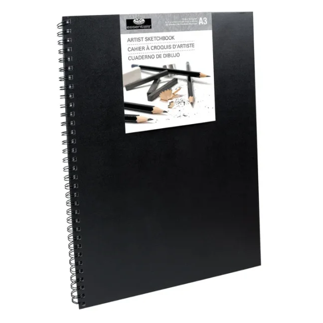 Royal Langnickel black sketch book - A6, 80 lap