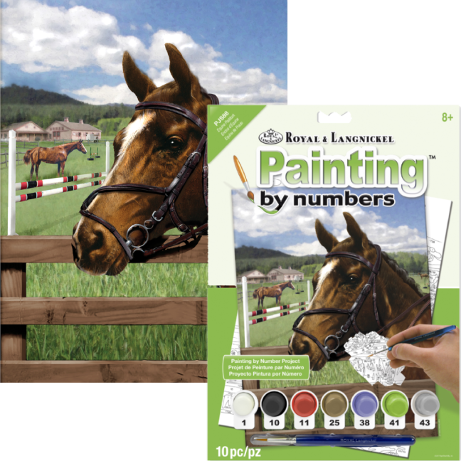 Számozott kifestő A4 formátumban - Lókarám