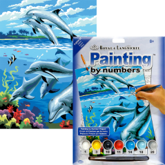 Pittura per numeri formato A4 - Delfini