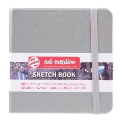 Blok za skiciranje Art Creation 12x12cm - Shiny Silver