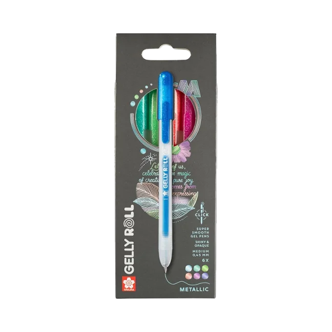 Sakura Gelly Roll – penne gel metallizzate, set da 6 pz