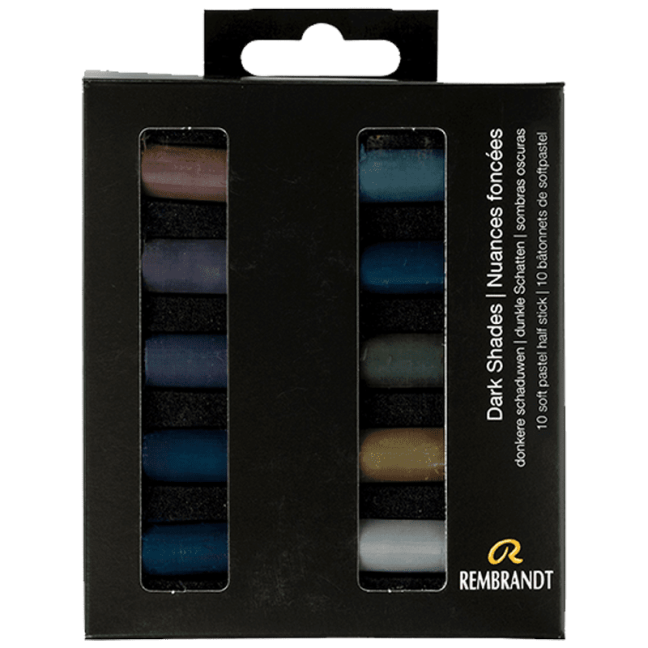 Pastello Secco REMBRANDT - Tonalità Scure - set di 10 mezzi pastelli