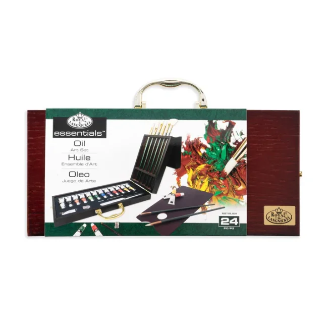 Set di pittura a olio in scatola di legno Royal & Langnickel - set 24 pezzi