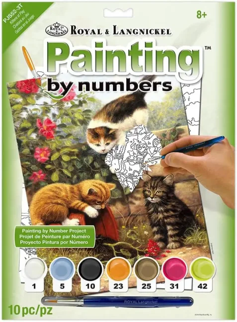 Festés számok szerint A4 formátumban - Cicák