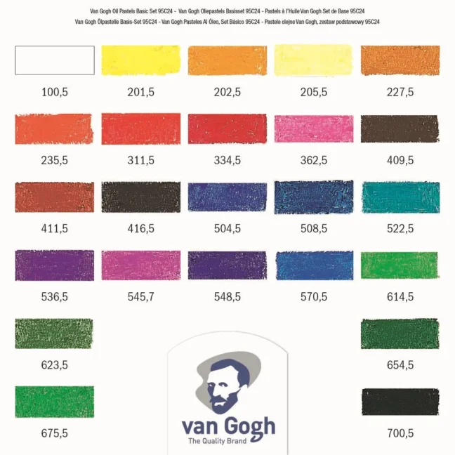 Olejové pastely Van Gogh - sada 24 pastelov