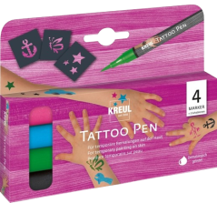 KREUL Set de markere pentru tatuaje cu șabloane – 4 buc