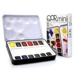 QoR Set de vopsele acuarelă – 12 recipiente