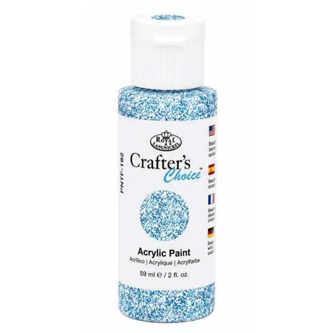 Akril festék glitteres Crafter's Choice Royal Langnickel - 59 ml - Royal Langnickel Crafter's Choice - válasszon árnyalatot: 206 - Gleaming Blue Lake