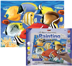 Pittura con numeri formato A3 - Pesci tropicali